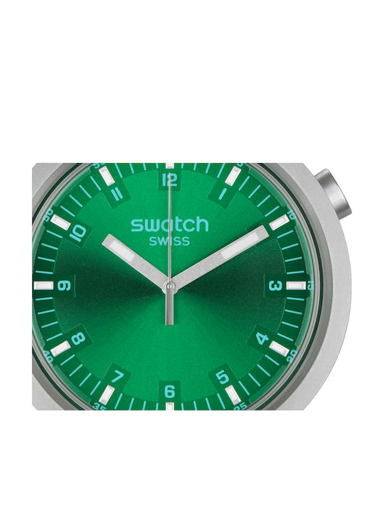 Swatch Forest Ανδρικό Ρολόι 47mm Μπαταρίας με Ασημί Μεταλλικό Μπρασελέ