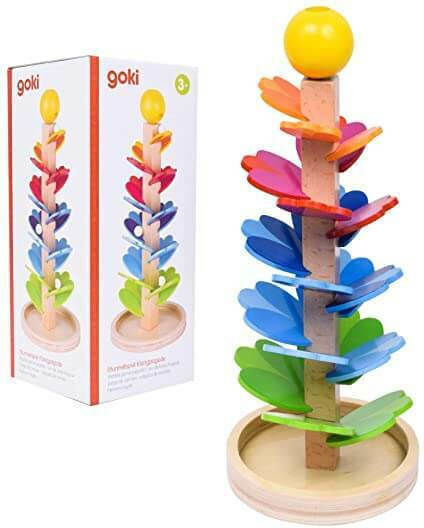 Goki Babyspielzeug Kugelspiel - Die Pagode aus Holz mit Sounds für 36++ Monate