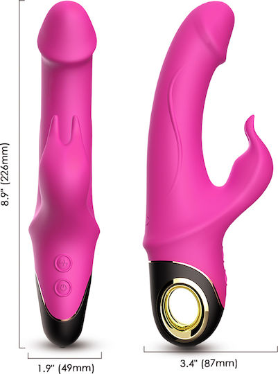 Kinksters Δονητής Rabbit 22cm Ροζ