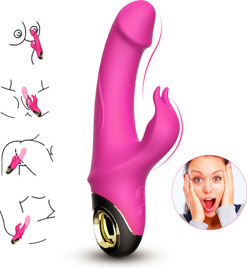 Kinksters Δονητής Rabbit 22cm Ροζ