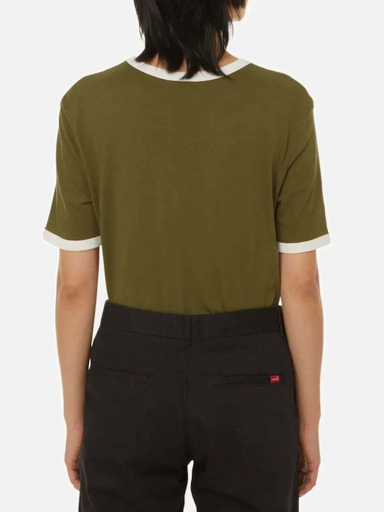 Tommy Hilfiger Women's Blouse Short Sleeve Green