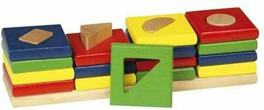 Goki Shape Sorting Toy The 4 Towers made of Wood for 24++ Months