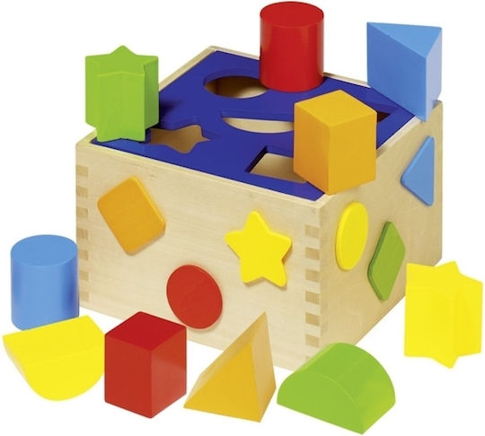 Goki Shape Sorting Toy Wooden Sorting Box made of Wood for 12++ Months