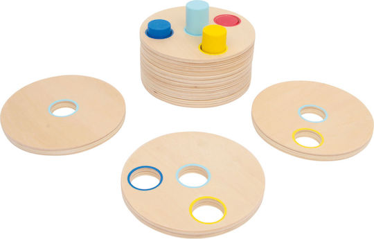 Small Foot Shape Sorting Toy Plug in Game made of Wood for 3++ Months