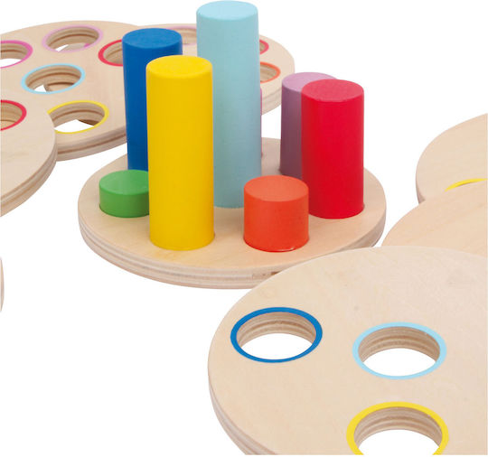 Small Foot Shape Sorting Toy Plug in Game made of Wood for 3++ Months