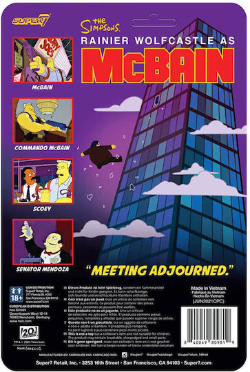 Φigură de acțiune The Simpsons: McBain Commando pentru copii de 15+ ani ani 10cm cm