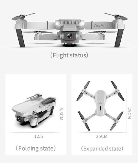 Duqi E88 Pro Drone with 2K Camera and Controller Grey