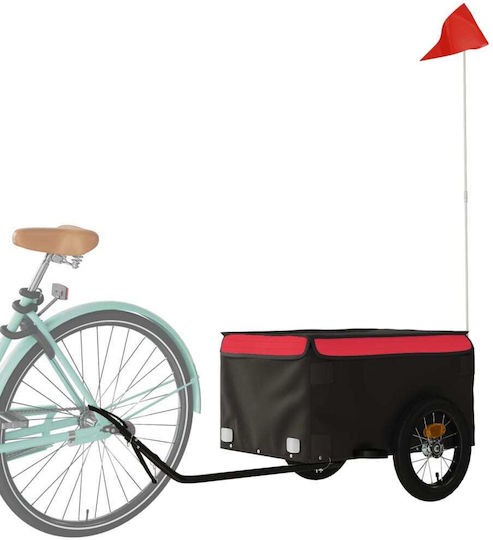 Vidaxl Anhänger Fahrradzubehör Schwarz Rot 30 Kilo Eisen