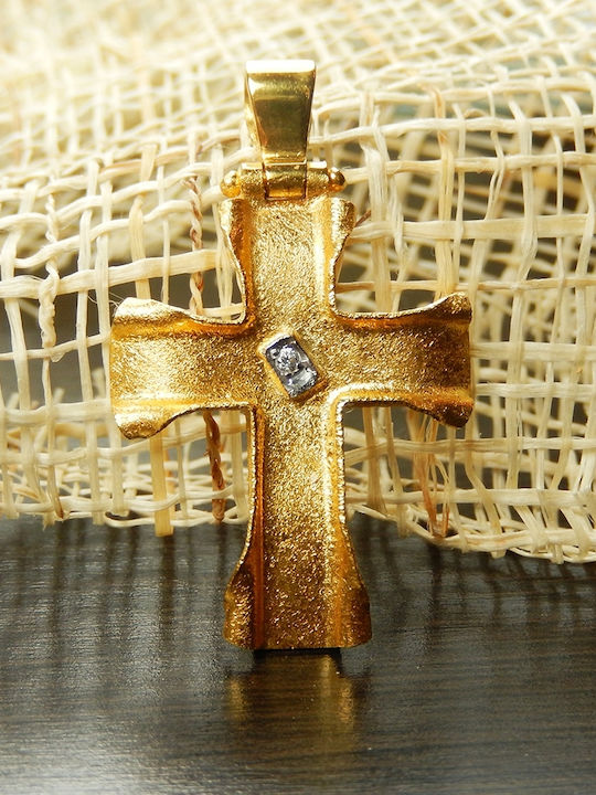 Polytimo Дамски Златен Кръст 14K с Верижка