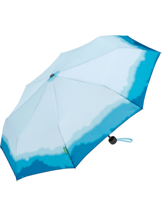 Benetton Regenschirm Kompakt Hellblau