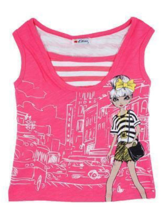 Evita Children's Blouse Sleeveless Fuchsia