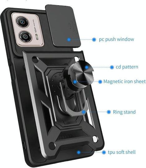 Sliding Camera Back Cover Πλαστικό Χρυσό (Moto G53)