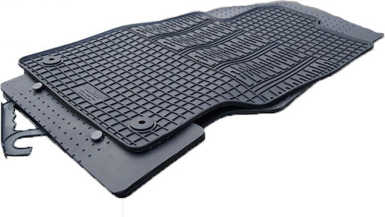 Cik Set of Front and Rear Mats 4pcs for Opel Adam 2013-2019 Black