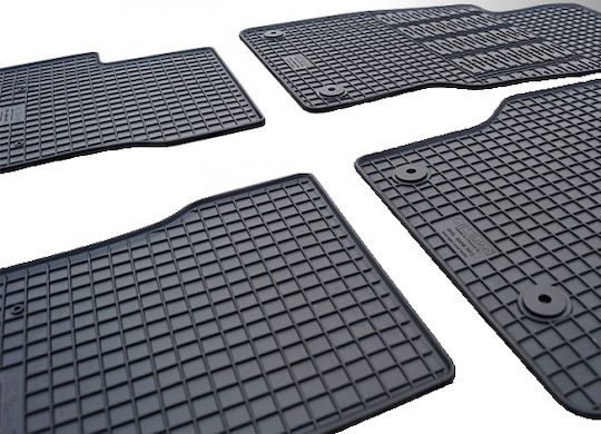 Cik Set of Front and Rear Mats 4pcs for Opel Adam 2013-2019 Black