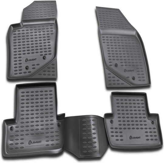 Novline Set of Front and Rear Mats 4pcs Tray Type for Volvo S60 2010+ Gray