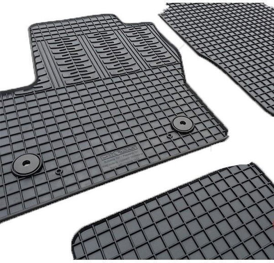 Cik Set of Front and Rear Mats 4pcs Tray Type for Ford Transit Connect 2014+ Black