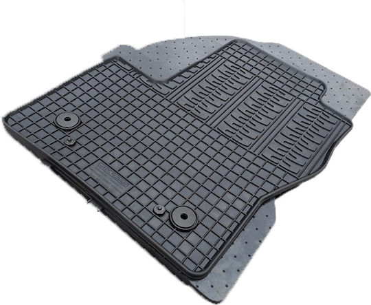 Cik Set of Front and Rear Mats 4pcs Tray Type for Ford Transit Connect 2014+ Black