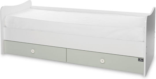 Lorelli Πολυμορφική Κούνια Trend Plus White & Milky Green με Συρτάρι