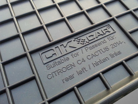 Cik Σετ Μπροστινά και Πίσω Πατάκια 4τμχ για Citroen C4 Cactus 2014+ Μαύρα