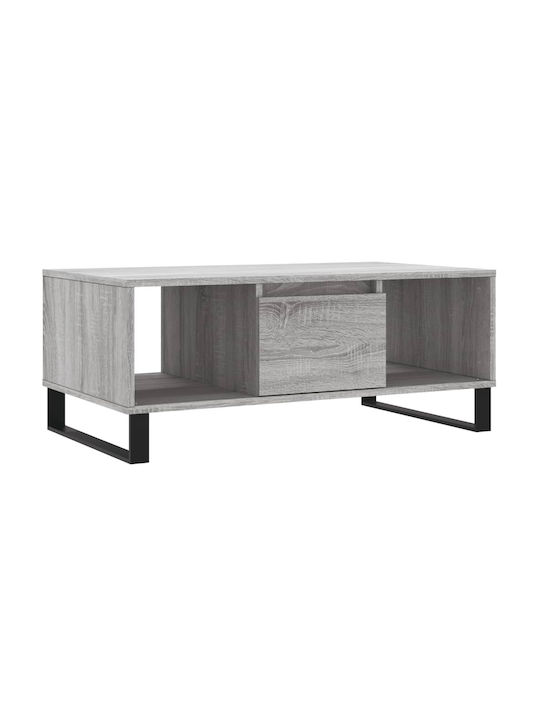 Rectangular Wooden Coffee Table Gray L90xW50xH36.5cm