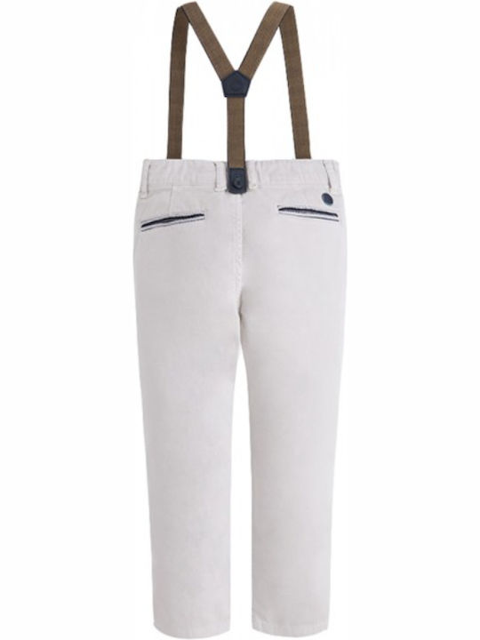 Mayoral Kids' Fabric Pants White