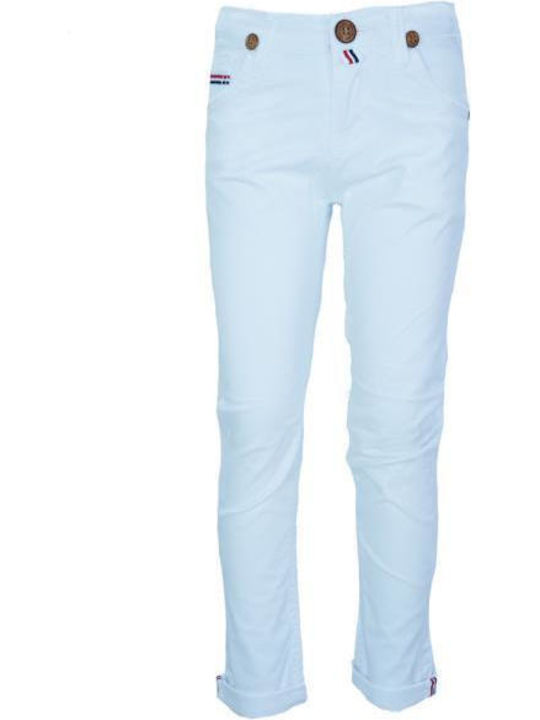 New College Kids Fabric Trousers White