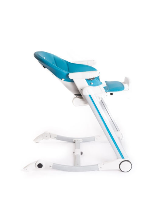 Bo Jungle B-High Chair Αναδιπλούμενο Καρεκλάκι Φαγητού με Ρυθμιζόμενο Ύψος Τιρκουάζ