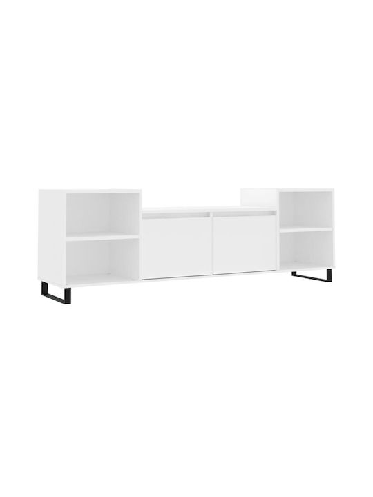 TV Stand Wooden White L160xW35xH55cm