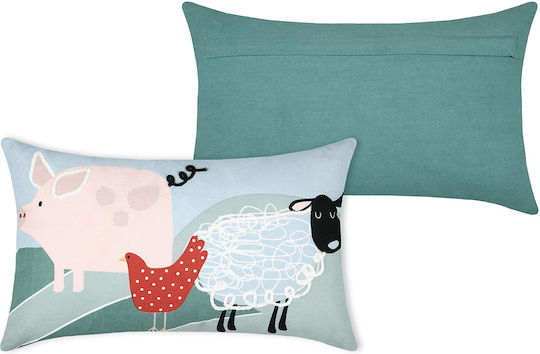 Kids Decorative Pillow Turquoise 30x50cm