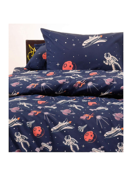 Melinen Kids Cotton Pillowcase Set 50x70cm Blue