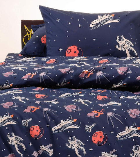 Melinen Kids Cotton Pillowcase Set 50x70cm Blue