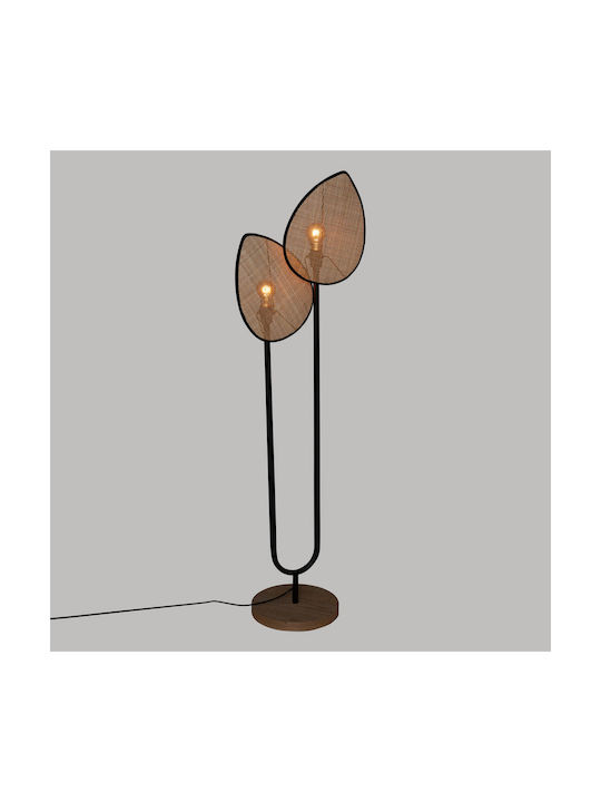 Floor Lamp H143cm. with Socket for Bulb E27 Beige