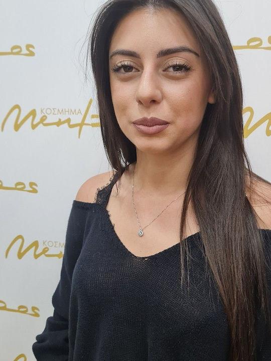Mentzos din Aur alb 18k cu Diamant