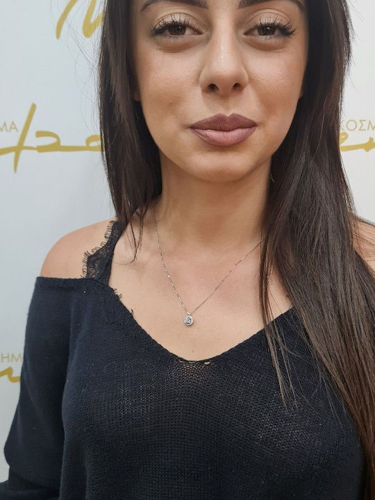 Mentzos din Aur alb 18k cu Diamant