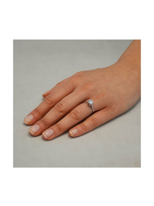 Savvidis Single Stone from White Gold 14K