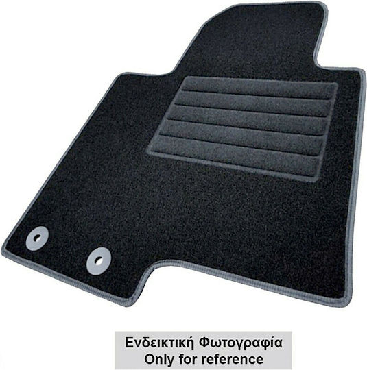 Cik Set of Front and Rear Mats 4pcs for Volkswagen T6 2015 Black