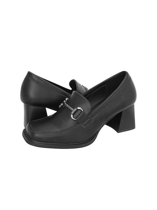 Envie Shoes Leather Black Medium Heels