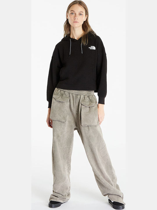 Damen Sweatshirt Kapuzen Schwarz
