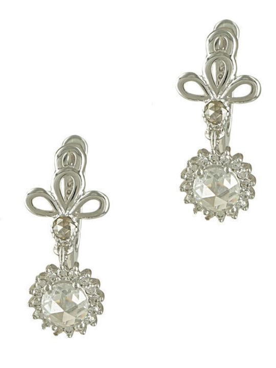 Kiriakos Gofas Set with Necklace , Earrings & Ring from White Gold 14K with Stones
