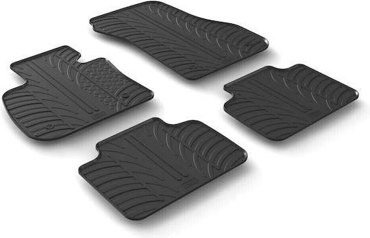 Lampa Set of Front and Rear Mats 4pcs Tray Type for BMW Series 7 2021+ Black