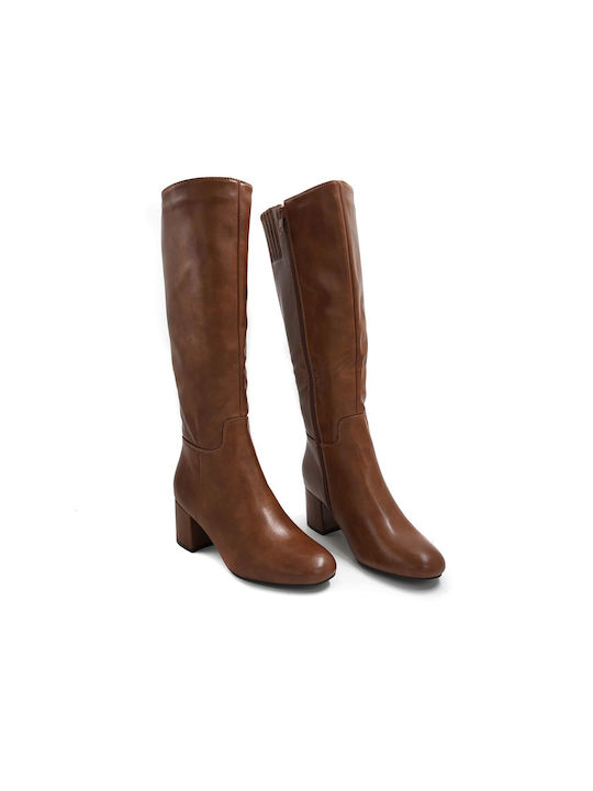 Super Mode Women's Boots with Zipper Tabac Brown