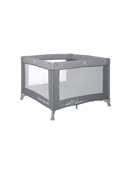 Lorelli Sunny Park with Mattress Cool Grey Star 100x100cm