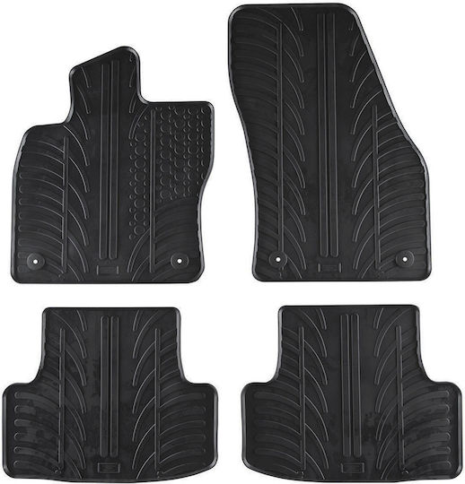 Gledring Set of Front and Rear Mats 4pcs for Skoda Karoq 2017 Black
