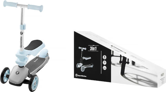HyperMotion Kinderroller 3 in 1 3-Rad mit Sitz Hellblau