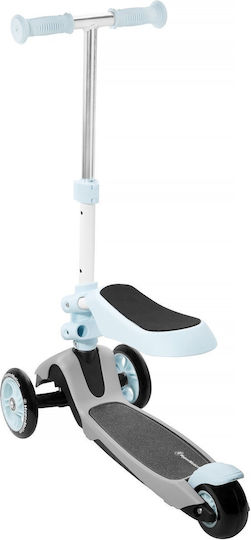 HyperMotion Kinderroller 3 in 1 3-Rad mit Sitz Hellblau
