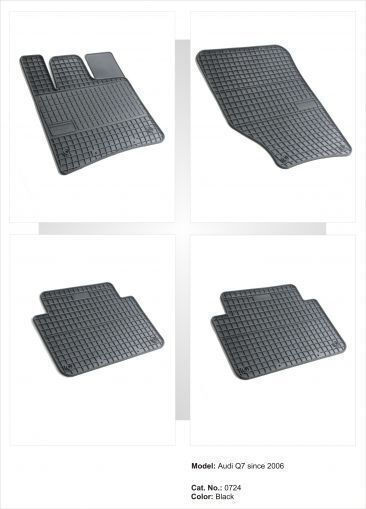 Frogum Set of Front and Rear Mats 4pcs for Audi Q7 2006-2014 Black