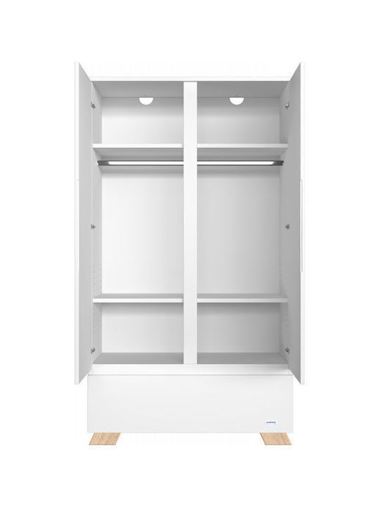 La Maison Двойна Врата Детски Гардероб Бял 101x54x180см