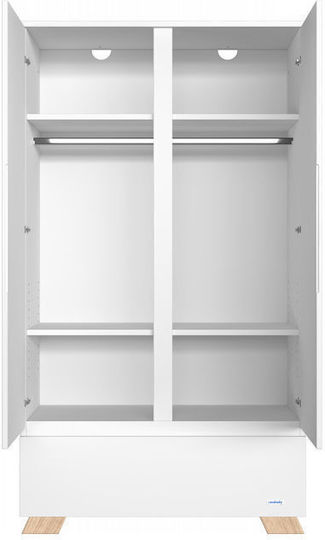 La Maison Two Door Wardrobe White 101x54x180cm