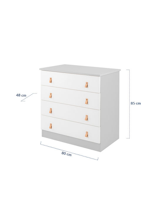 Βρεφική Συρταριέρα Elon 80x48x85cm