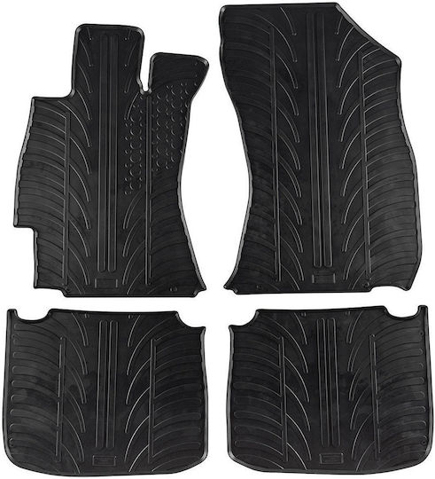 Gledring Satz Vorder- und Hintermatten 4Stück aus Gummi für Subaru Outback 2014 Schwarz